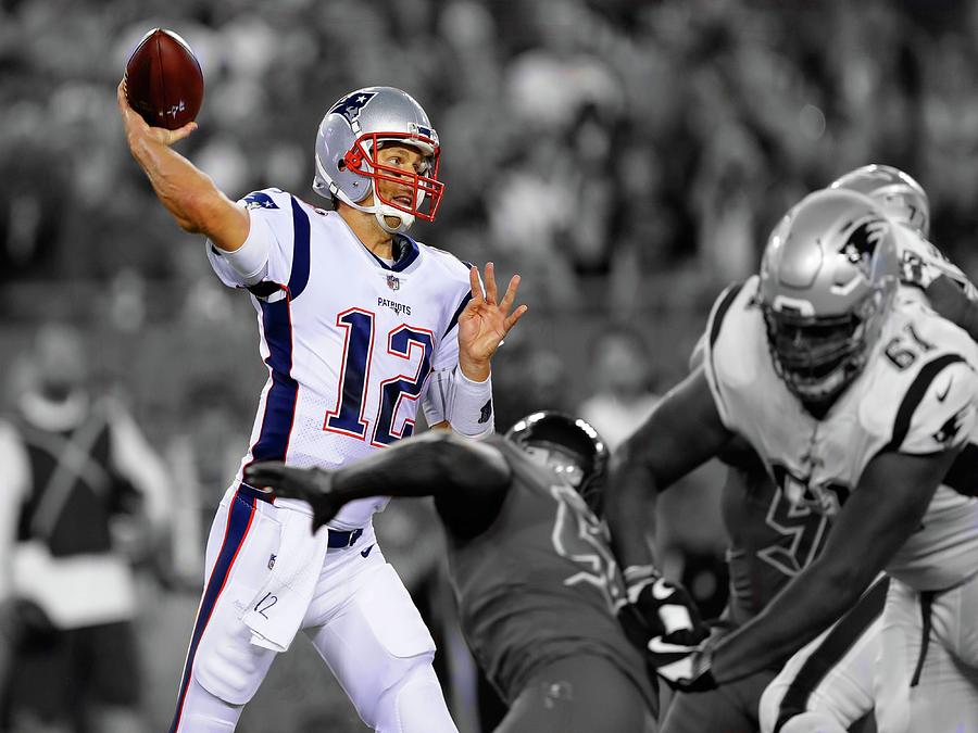 Tom Brady in his New England Patriots Ujersey